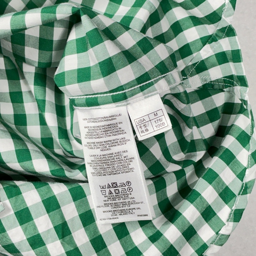 Brooks Brothers J Crew Alan Flusser Mens Size M Button Down Shirts Gingham Linen - Picture 8 of 16